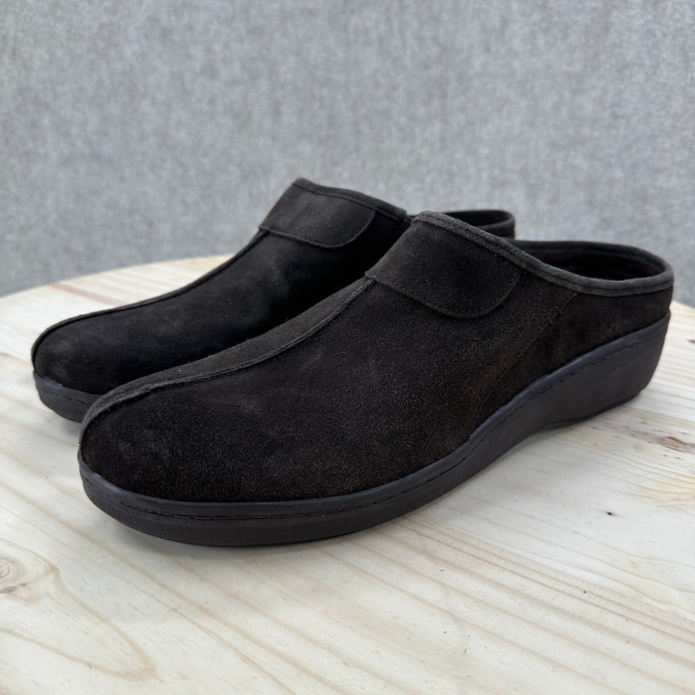 Easy Spirit Shana Suede Mules Slip On Comfort Clogs Wedge Shoes Womens 12W